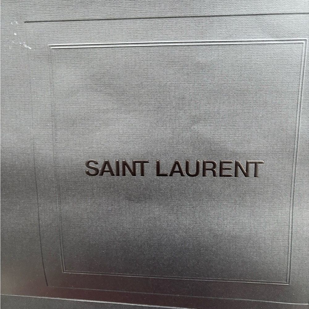 Saint Laurent Black Shopping Tote Bag with Logo - Picture 2 of 10